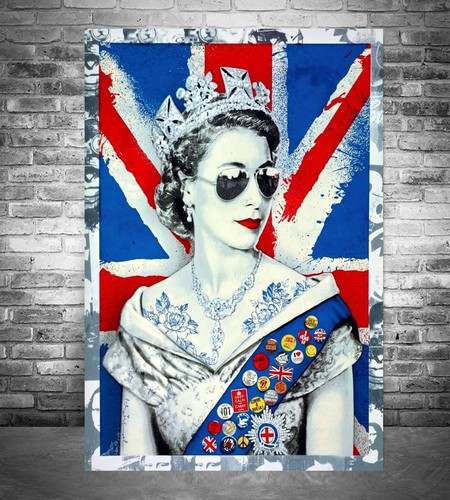 Queen elizabeth union jack - union,