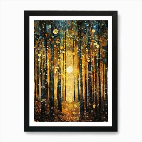 Gustav klimt print sun forest - gustav,