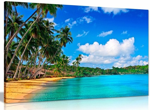 Paradise beach canvas - paradise, wall