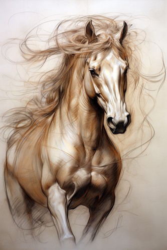 Horse canvas picture print - horse,