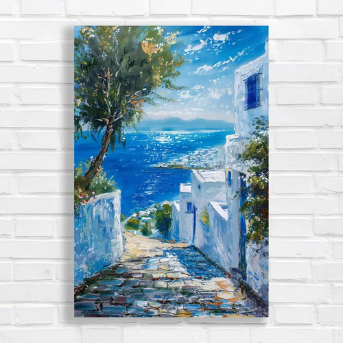 Vibrant mediterranean seaside - mediterranean,