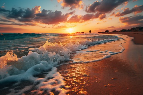 Beach sea sunset - beach,