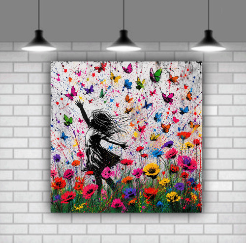 Banksy colourful flowers