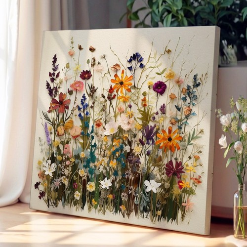 Meadow floral art - art, wall