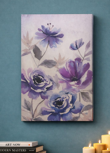 Purple watercolour bloom - purple,
