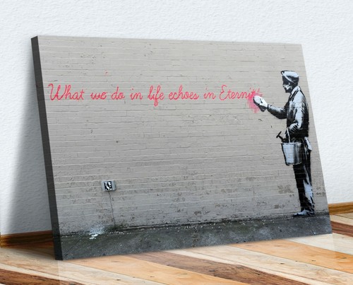 Banksy canvas street wall art - canvas,