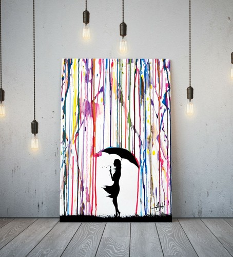 Banksy coloured rain - banksy, girl