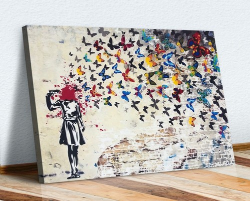 Canvas wall art print - canvas, banksy