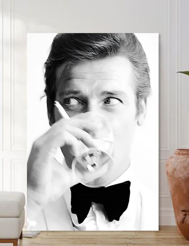 Roger moore smoke canvas - roger,