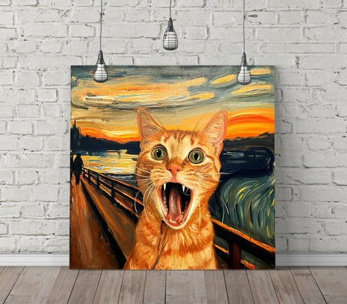 The scream painting cat - scream,