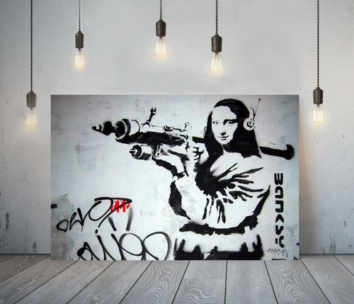 Banksy mona lisa bazooka - mona,