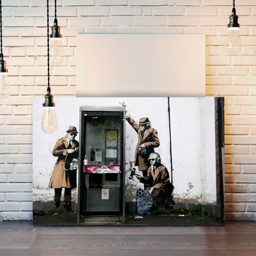 Banksy canvas street - banksy, art
