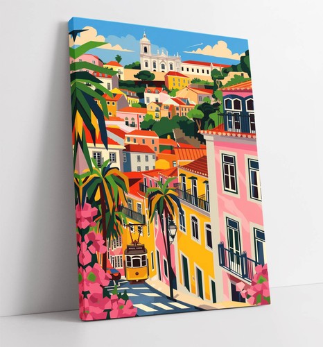Bright colourful town - bright,
