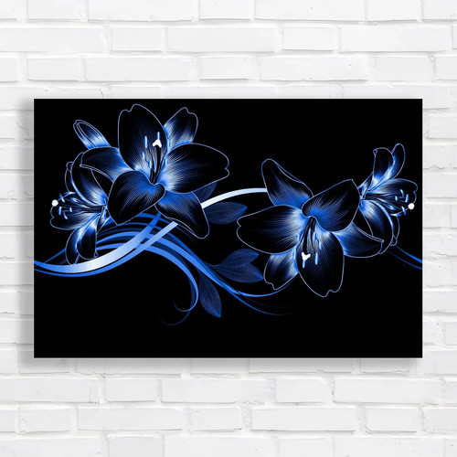 Abstract flowers blue - abstract,