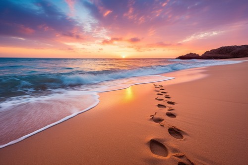 Stunning sunset beach seascape - stunning,