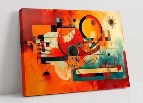 Orange blue abstract kandinsky - abstract,