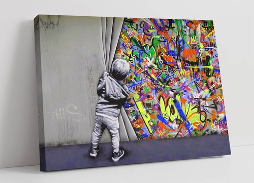 Banksy whats behind curtain - banksy,