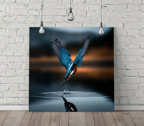 Cool kingfisher bird square - cool,