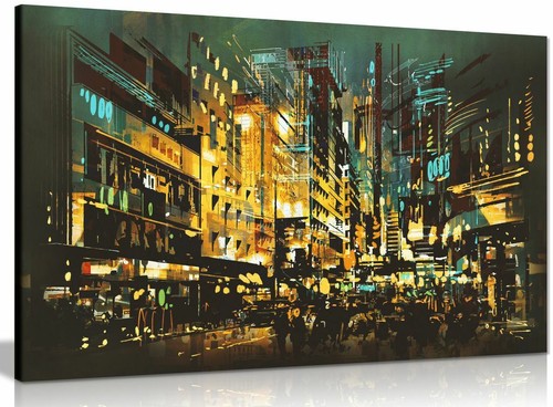Abstract painting night scene - abstract,