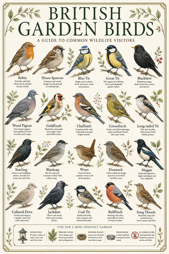 British garden birds - british,