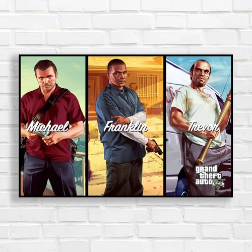 Gta main characters canvas - v,