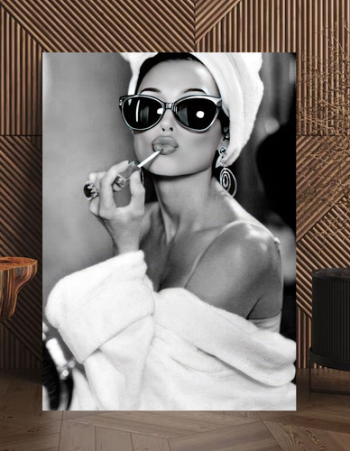 Audrey hepburn lipstick canvas - lipstick,