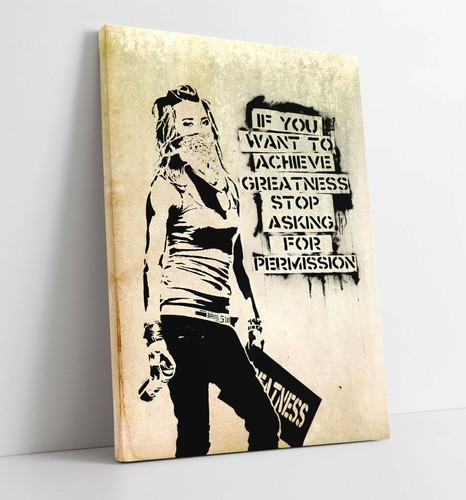 Banksy greatness canvas wall - canvas,